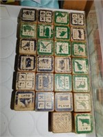 Vintage wooden alphabet blocks (26)-primary