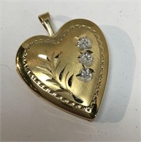 14k Gold Filled Heart Locket Pendant