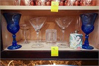 Shelf of Martini Glasses, Misc. Glasses, Whimsical