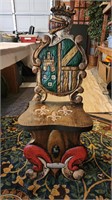 Spanish Renaissance Style Carved Knight Chair