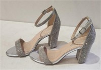 Size 7.5 Forever High Heeled Sparkly Sandals