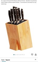 XL Large Universal Knife Block without Knives