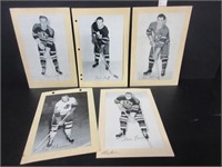 5 OLD HOCKEY BEEHIVE PHOTO CARDS