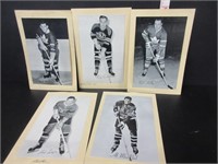 5 OLD HOCKEY BEEHIVE PHOTO CARDS