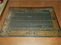 Antique Gettysburg Address plaque