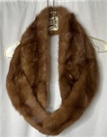 VTG Hinsdale Furriers Warm Brown Fur Wrap