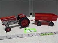 Massey Ferguson toy tractor with wagon