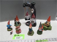 Gnomes; some appear signed