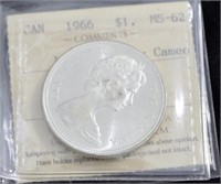 CAD. 1966  Silver Dollar Coin