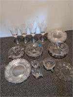 Etched Glassware Set