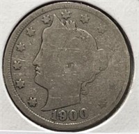 1900 Liberty Head V Nickels