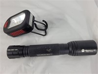 1 Duracell flashlight (turns on) and 1 hook or