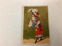 RARE! ANTIQUE FOIL ART ADV. CARD