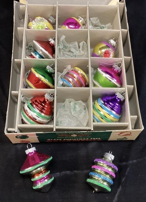 VTG. CHRISTOPHER RADKO CHRISTMAS ORNAMENTS IN