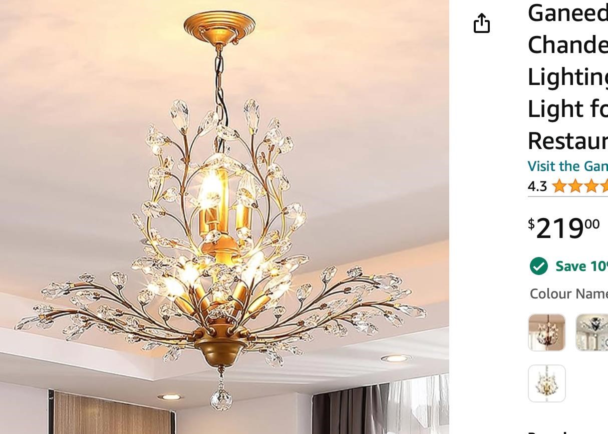 Ganeed Vintage K9 Clear Crystal Chandeliers