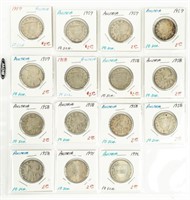 Coin 15 Silver  Austria 10 Shillings 1950's-70's