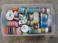 ASSORTED RIBBON & STORAGE TUBS