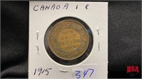 1915 Canadian large penny
