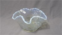 1920's Fenton  water lily opalescent whimsy bowl