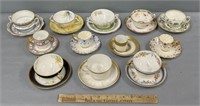 Fine Porcelain Cups & Saucers incl Limoges