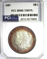 1897 Morgan MS65 DMPL LISTS $2250
