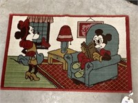 Mickey and Minnie Mouse Woven Rug