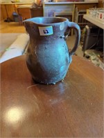 Brown crock pitcher, 8 inches tall