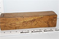 Hand Carved Pencil Box  Stamped 1845