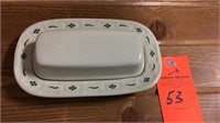 WT butter dish- green