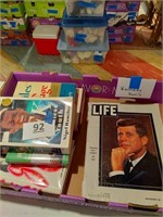 Lot of Kennedy family books and magazines