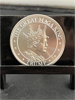 The Great Maga King Trump 1 Oz Silver Round