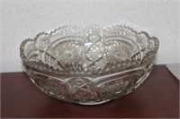 A Large Press Glass Bowl