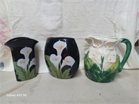 Lily Vases and Pitcher