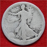 1916 S OBV Walking Liberty Silver Half Dollar