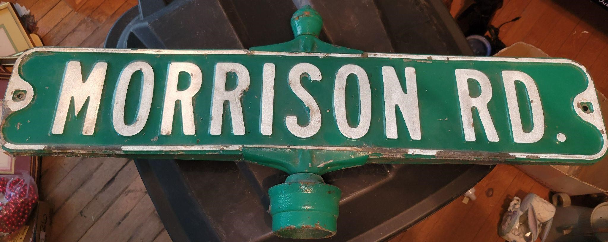 Vintage Morrison Rd Street Sign