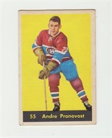 1960 Parkhurst Andre Pronovost Hockey Card