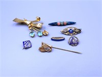 Costume Jewelry Pins Group