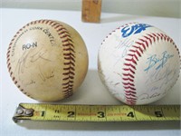 2 Autographed Baseballs As Pictured