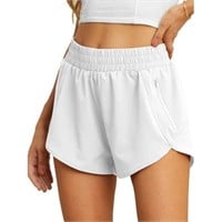 L  Sz L Cueply Women's Running Shorts High Waisted