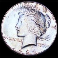 1924-S Silver Peace Dollar CLOSELY UNC