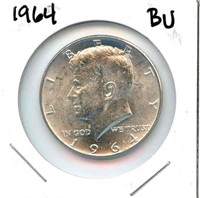 1964 Kennedy BU Silver Half Dollar