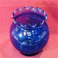 Cobalt Blue Glass Flower Vase