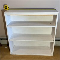 Solid wood bookshelf 32x10x32in as is