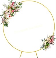 Aisto 7.2FT Round Backdrop Stand  Gold Arch