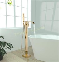 Freestanding Bathtub Faucet Brushed Gold