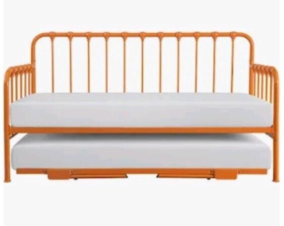 Orange Daybed with Lift Up Trundle