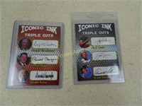 Lot of 2 Iconic Ink Triple Cut Cards - Reprint