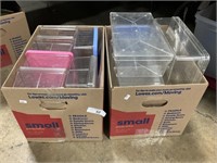 12 Varying Size Hard Plastic Storage Containers.
