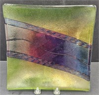 Paula Radke  Art Glass Tray