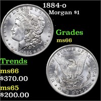 1884-o Morgan $1 Grades GEM+ Unc